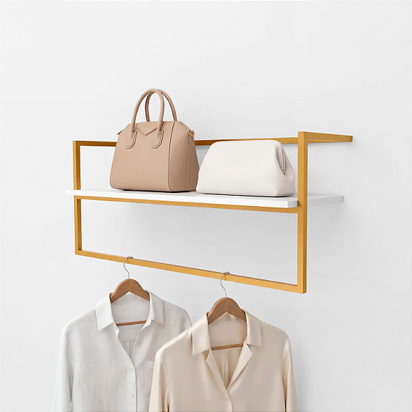 Arara Expositor de Parede com Prateleira Modelo Paris TY 100cm