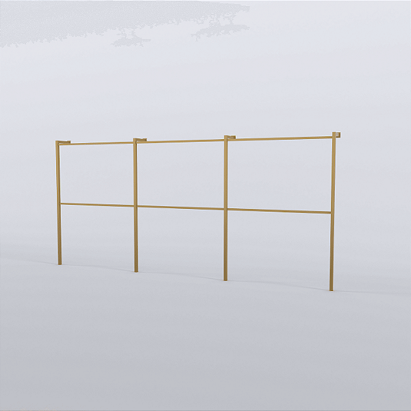 Arara de Parede Tubo Quadrado 470 cm - Tiger Max W