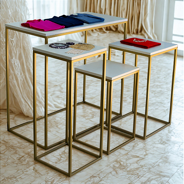 Kit Festa Mesas Expositoras 4 peças | Metalon Premium