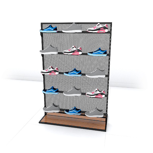 Expositor de Chão para 15 Calçados Ajustável - Brasil 15