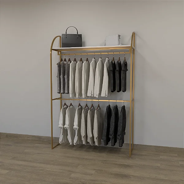 Arara de Roupas Veneza Duo com Duplo Varão reforçado