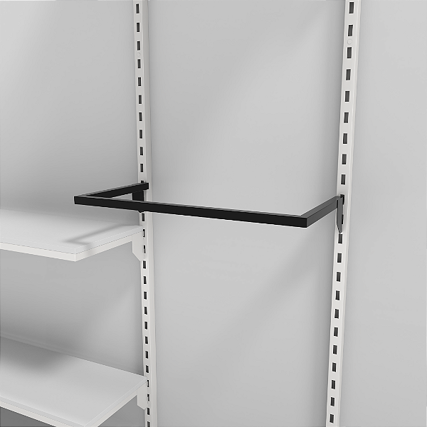 Régua RG Magazine 60x30 - Suporte para Cremalheira de Loja - Para Cabideiros e Prateleiras