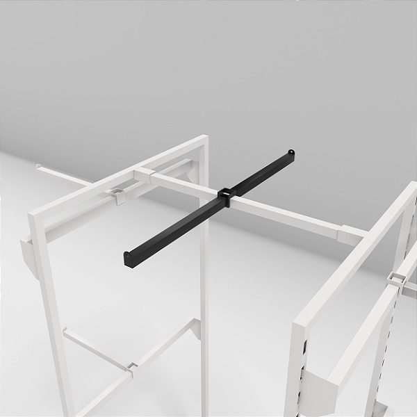 Régua Dupla RT 30x30 Magazine - Varão Frontal para Cremalheira - Exposição nos Dois Lados