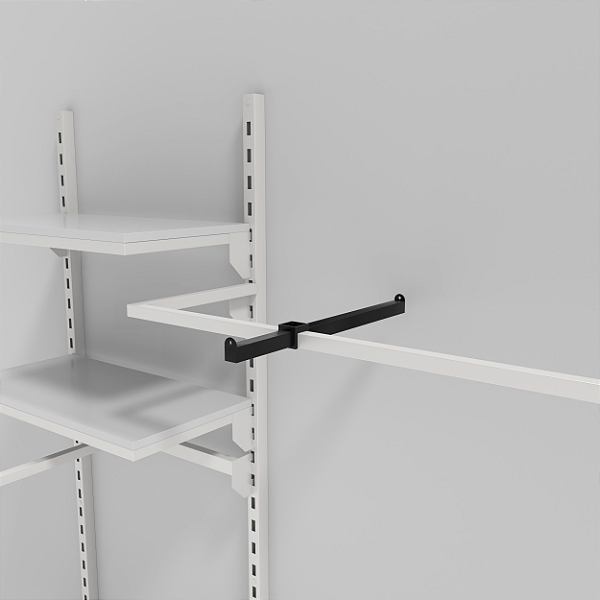Régua Dupla RT 10x30 Magazine - Varão Frontal Assimétrico para Cremalheira de Loja