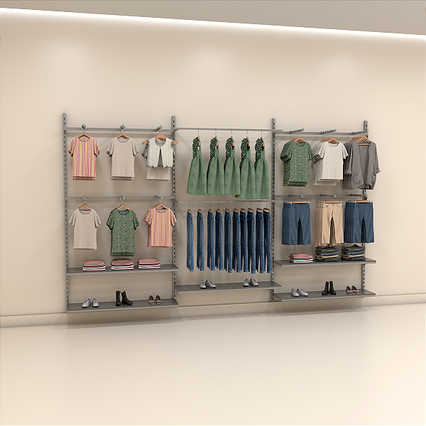 Arara de Parede Regulável Magazine Conjunto TX