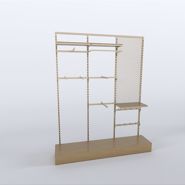 Arara Modular Cremalheira CRR 580 com Prateleiras e Tablados