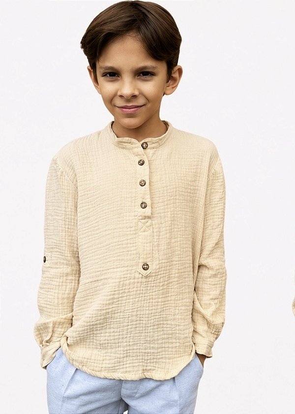 CAMISA CAMPÂNULA GAZE NUDE