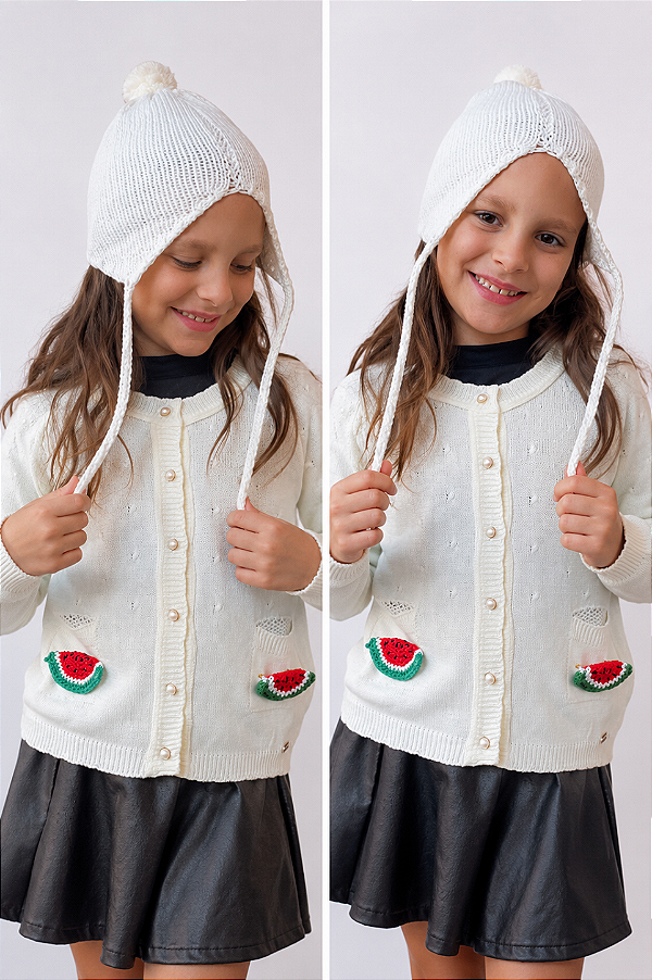 CASACO INFANTIL TRICÔ MELANCIA DOLCE
