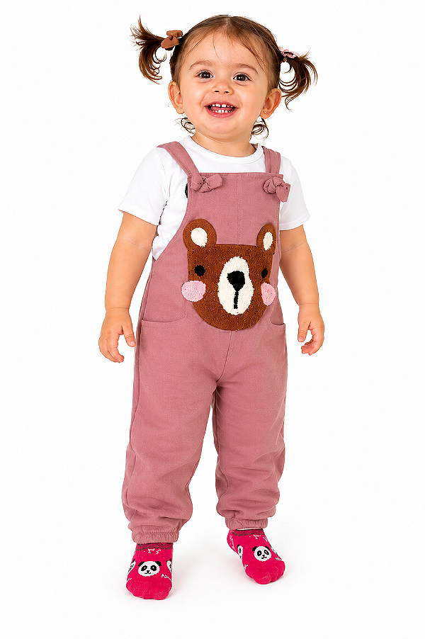 JARDINEIRA INFANTIL URSO BORDADO