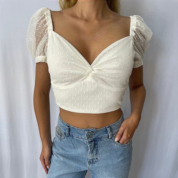 Blusa Cropped Off White