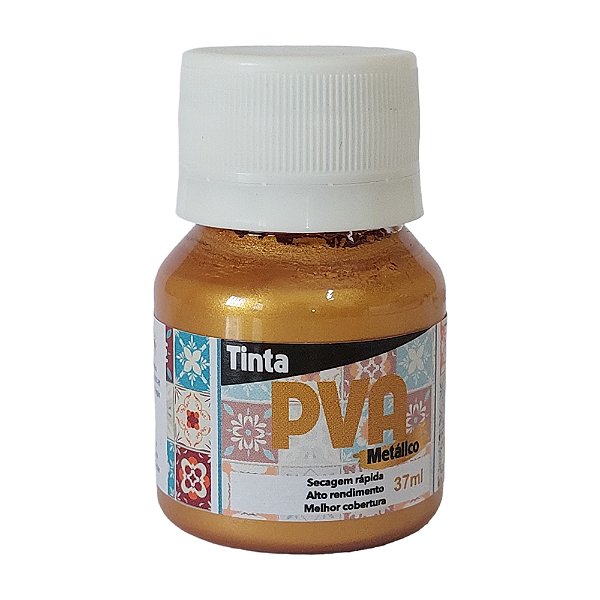 Tinta PVA Metálica 37ml - Ouro