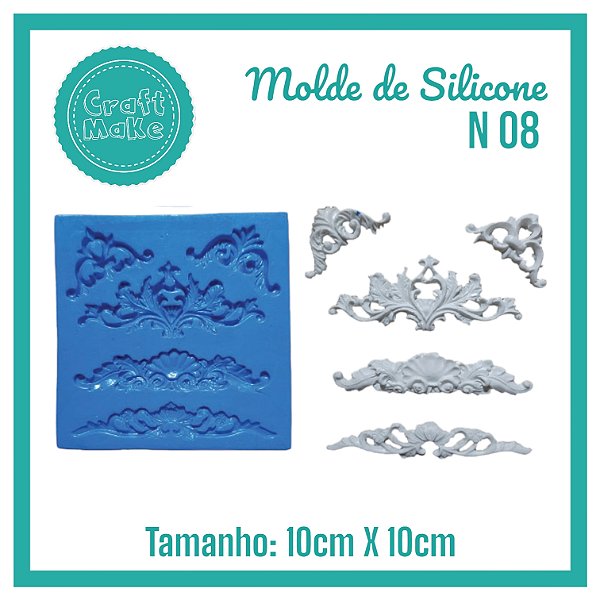 Molde de Silicone 08 - 5 Apliques
