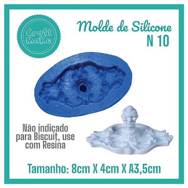 Molde de Silicone 10 - Puxador Colonial Retangular