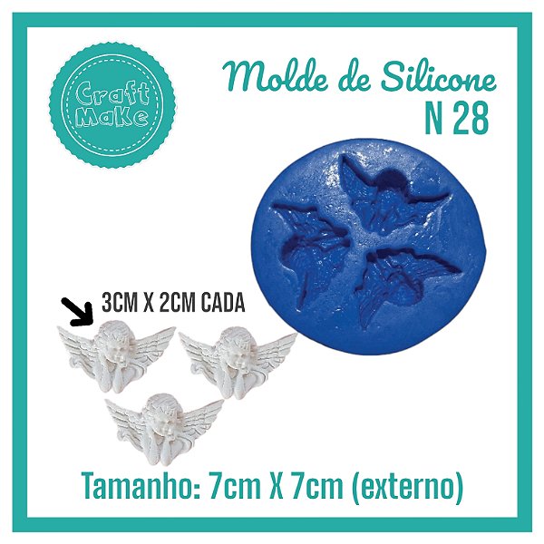 Molde de Silicone 28 - Trio de Anjos