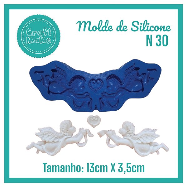 Molde de Silicone 30 - Cupidos Coração