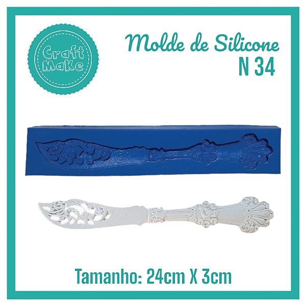 Molde de Silicone 34 - Faca Vintage -  Maxi