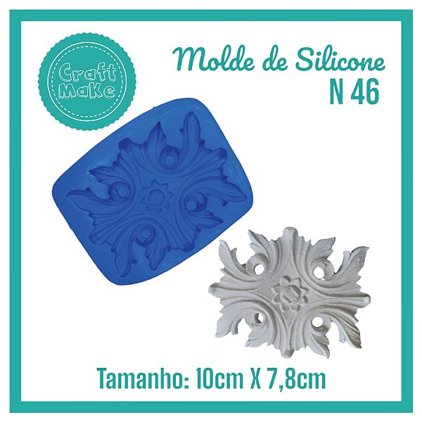 Molde de Silicone 46 - Aplique Retangular
