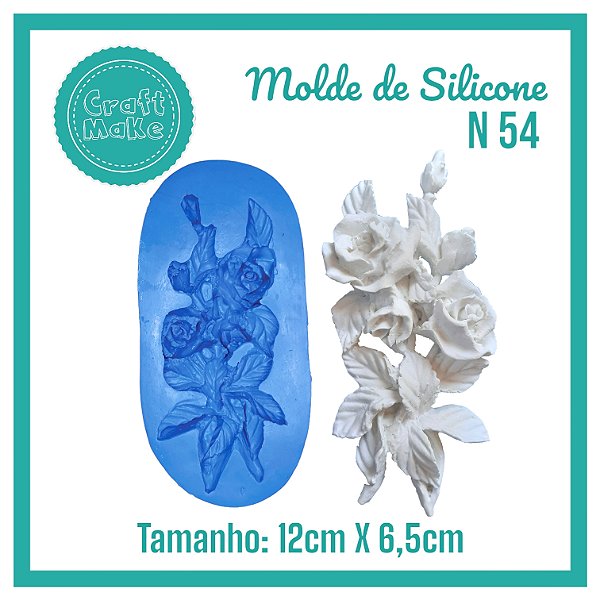 Molde de Silicone 54 - Arranjo Rosas EXG