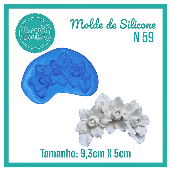 Molde de Silicone 59 - Trio Flor de Maio