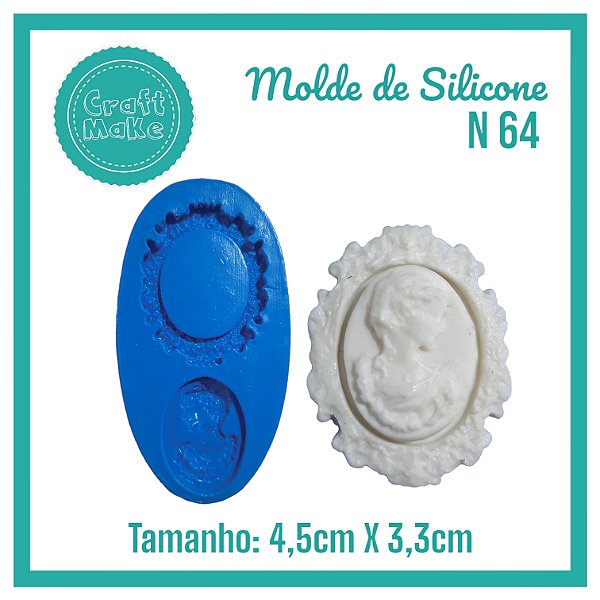 Molde de Silicone 64 - Camafeu Dama Antiga