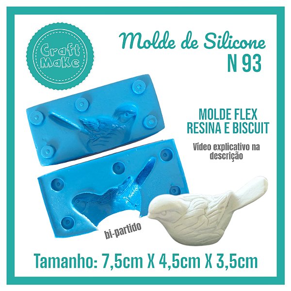 Molde de Silicone 93 - Passarinho Flex - 3D