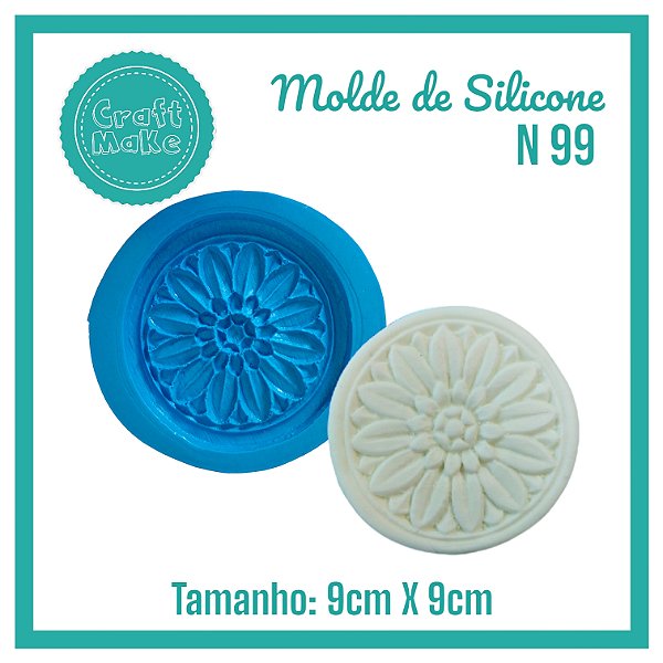 Molde de Silicone 99 - Aplique Margarida