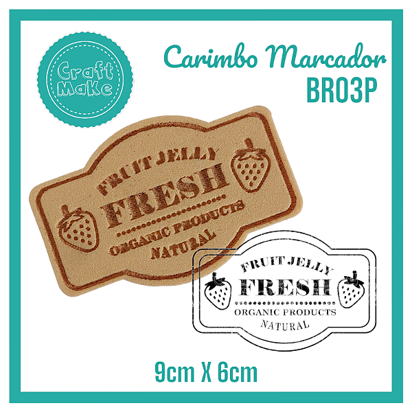 Carimbo Marcador BR03P - Fresh Organic Morango