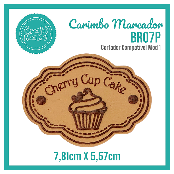 Carimbo Marcador BR07P - Cherry CupCake