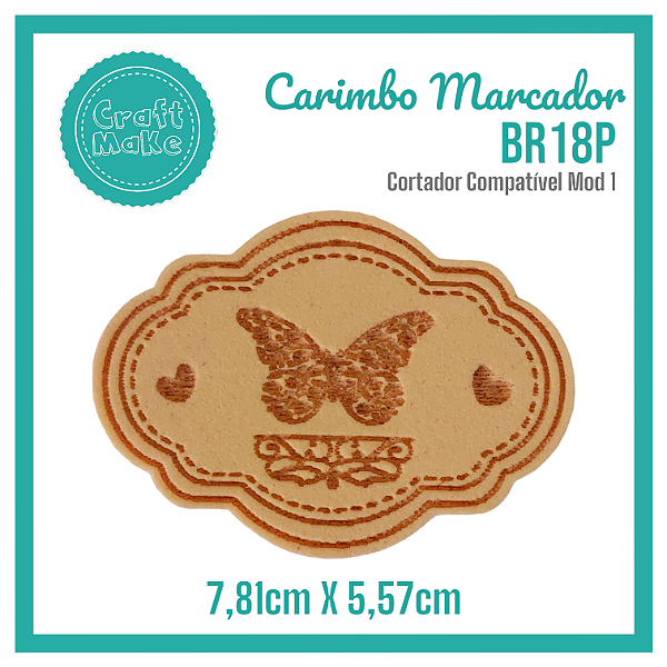 Carimbo Marcador BR18P - Borboleta Rótulo