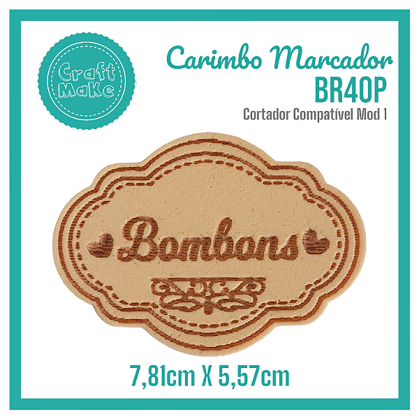 Carimbo Marcador BR40P - Bombons