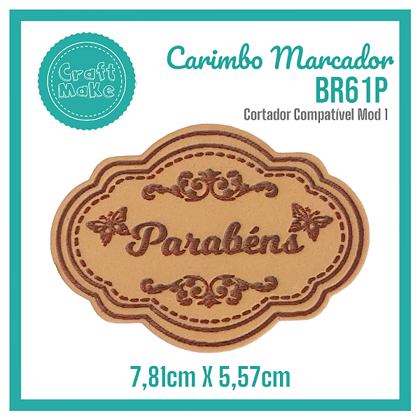 Carimbo Marcador BR61P - Parabéns