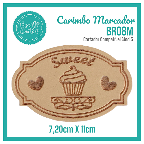Carimbo Marcador BR08M - Sweet CupCake