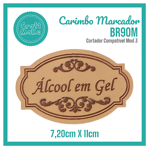 Carimbo Marcador BR90M - Álcool em Gel