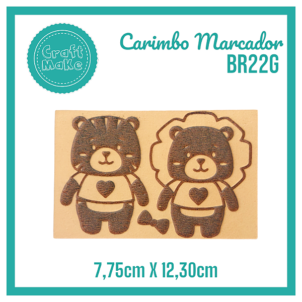 Carimbo Marcador BR22G - Leão e Tigre