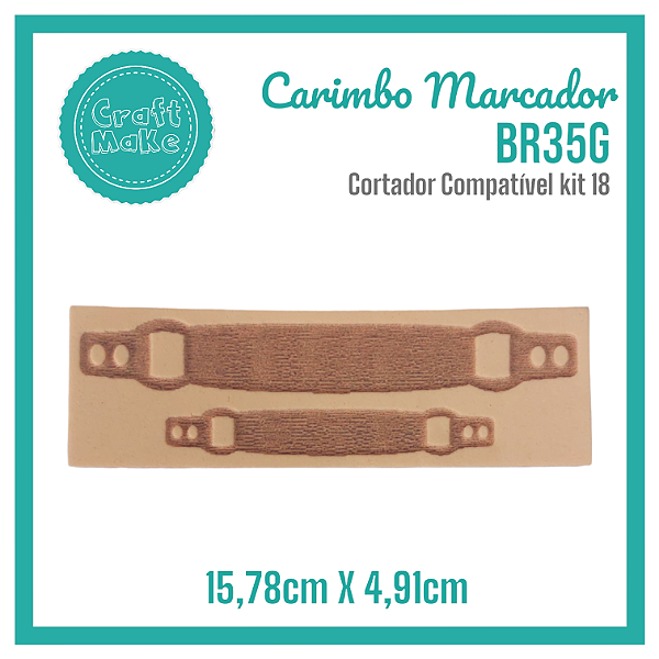 Carimbo Marcador BR35G - Alça Lisa Argolas