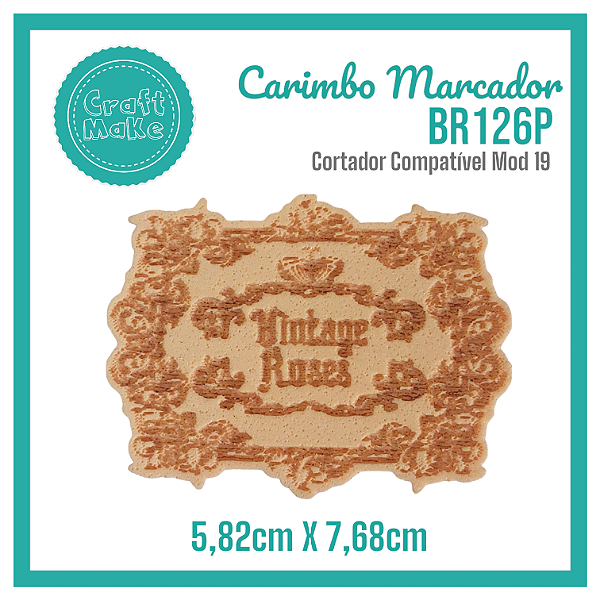 Carimbo Marcador BR126P - Vintage Roses Provençal