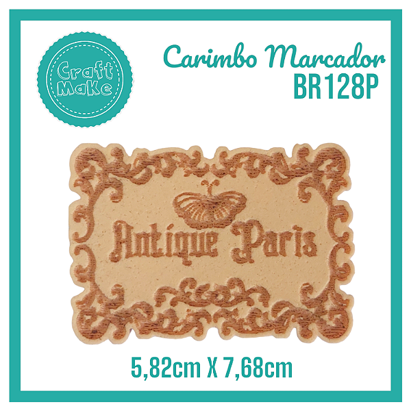 Carimbo Marcador BR128P - Antíque Paris