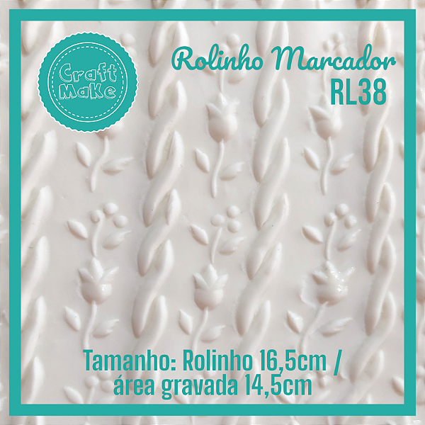 RL38 Rolinho Marcador Trama Tulipa
