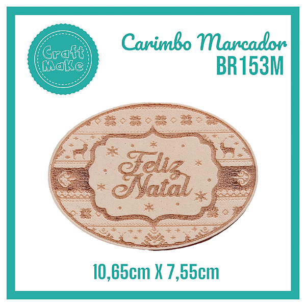 Carimbo Marcador BR153M Feliz Natal Oval