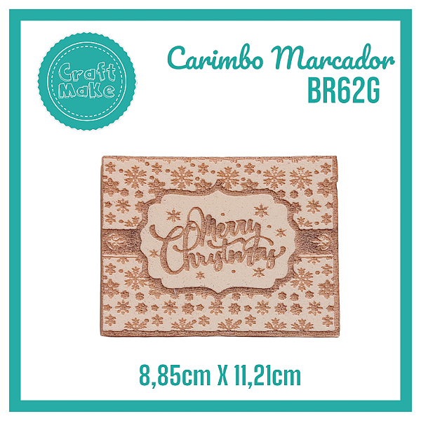 Carimbo Marcador BR62G Merry Christmas Quadrado