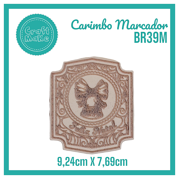 Carimbo Marcador BR39M Natal - Sino Feliz Natal Arabescos