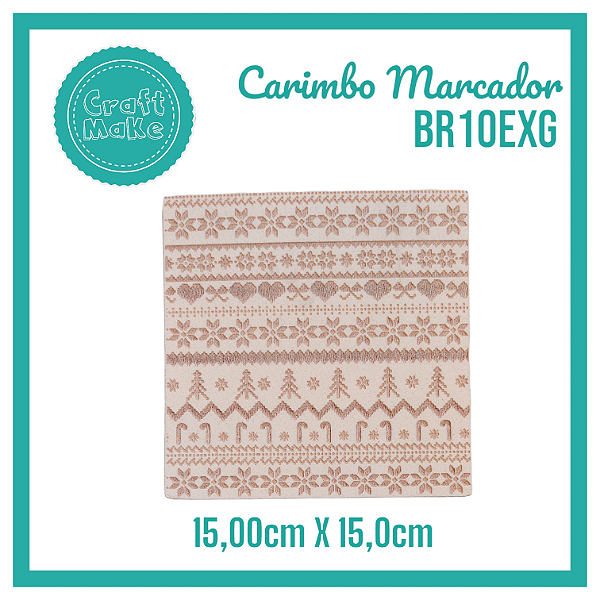 Carimbo Marcador BR10EXG Natal Textura - Tricô Coração