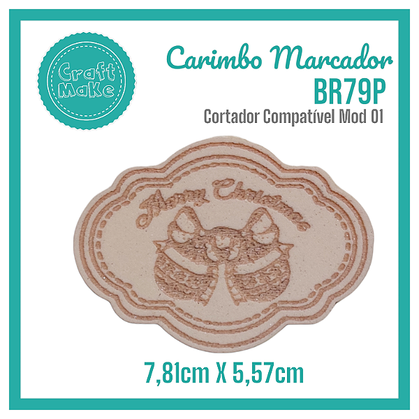 Carimbo Marcador BR79P Natal - Merry Christmas Bolas