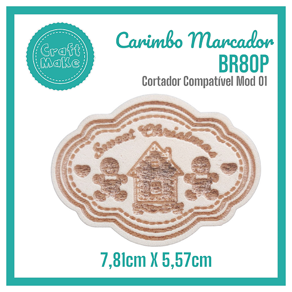 Carimbo Marcador BR80P Natal - Sweet Christmas Ginger