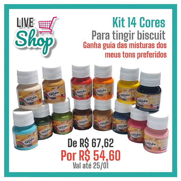 Kit Tintas para Tingir Biscuit