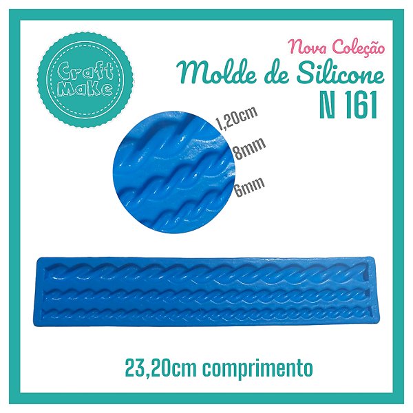 Molde de Silicone 161 - Cordão Trançado G