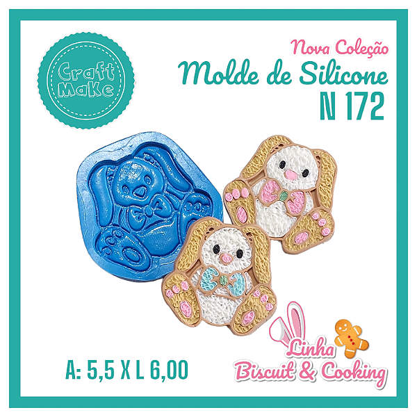 Molde de Silicone 172 - Coelho Gravata