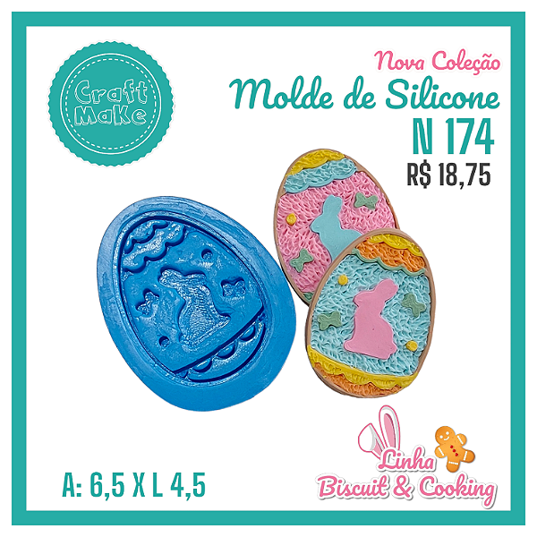 Molde de Silicone 174 - Ovo de Páscoa