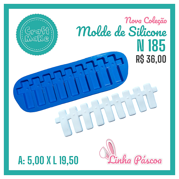 Molde de Silicone 185 - Cerca Reta