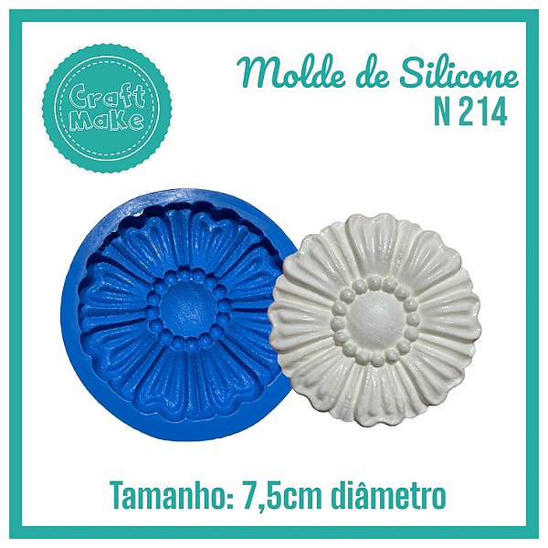 Molde de Silicone 214 - Tampa P Pérola Margarida